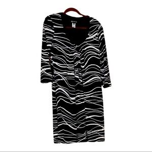Jones New York black & white dress size 8 womens